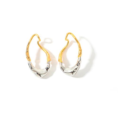 Серьги из нержавеющей стали, Нержавеющая сталь 304, Другое покрытие, разные стили для выбора & Женский & двухцветный & отверстие, продается Пара