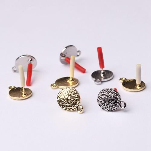 Componente de stud pendiente de aleación de cinc, aleación de zinc, chapado, Joyería, más colores para la opción, 10x14mm, 100PCs/Bolsa, Vendido por Bolsa[