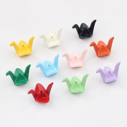 Zinklegierung Schmuckperlen, Tausend Origami-Kraniche, Spritzlackierung, DIY, keine, 100PCs/Tasche, verkauft von Tasche