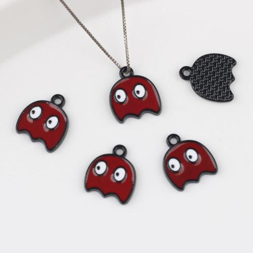 Colgantes de esmalte de la aleación del cinc, aleación de zinc, Fantasma, chapado, Bricolaje, color mixto, 100PCs/Bolsa, Vendido por Bolsa