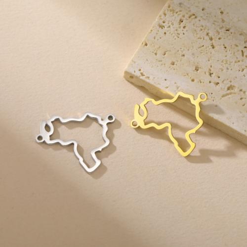 Connecteur de charme en acier inoxydable, Acier inoxydable 304, Placage, DIY & creux, plus de couleurs à choisir Vendu par sac