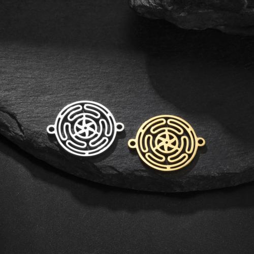 Connecteur de charme en acier inoxydable, Acier inoxydable 304, Rond, Placage, DIY & creux, plus de couleurs à choisir Vendu par sac