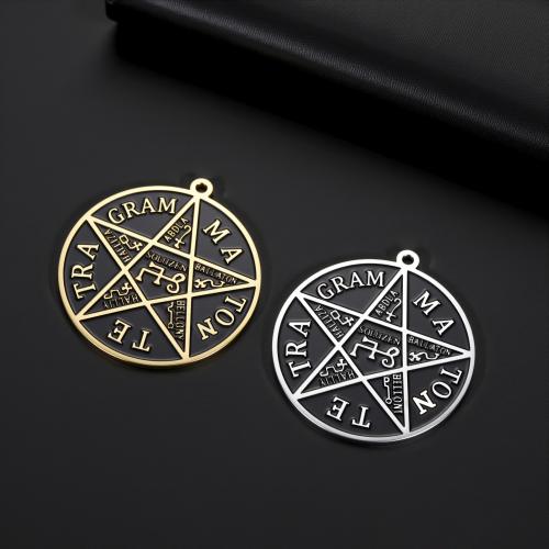 Stainless Steel Pendants, 304 Stainless Steel, Round, plated, DIY 