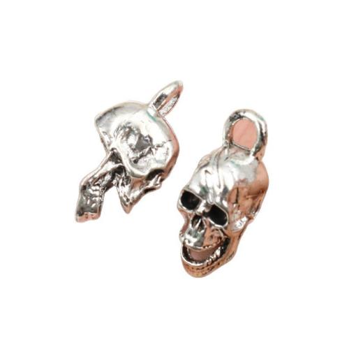 Colgantes de Aleación de Zinc en Forma Calavera, Bricolaje, 29x12x16mm, 100PCs/Bolsa, Vendido por Bolsa