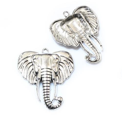 Zinc Alloy Animal Pendants, DIY, antique silver color 