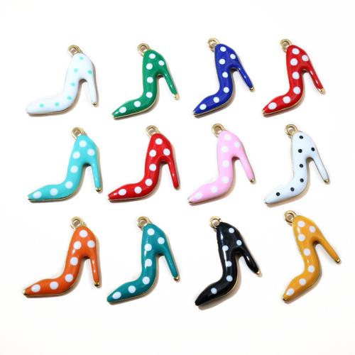Colgantes de esmalte de la aleación del cinc, acero inoxidable 304, Zapatos, Bricolaje, 16x14mm, 100PCs/Bolsa, Vendido por Bolsa