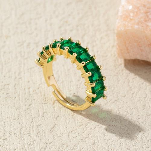 Цирконий Micro Pave Латунь палец кольцо, Другое покрытие, ювелирные изделия моды & инкрустированное микро кубического циркония & Женский, продается PC