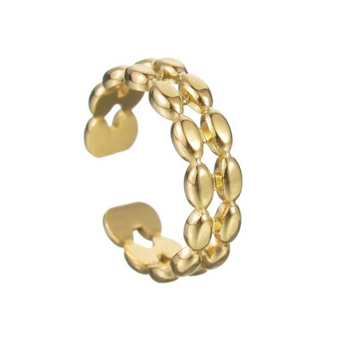 Bague en acier inoxydable, Acier inoxydable 304, Placage, bijoux de mode & pour femme & creux, doré, Vendu par PC