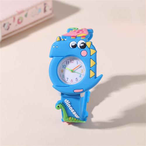 子供向けの腕時計ブレスレット, 合金, とともに プラスチック & ガラス & 304ステンレススチール, メッキ, ファッションジュエリー & 子供のための, 無色, 売り手 パソコン