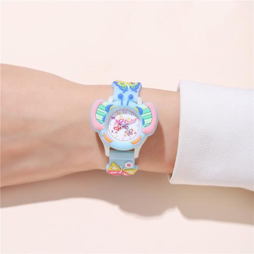 子供向けの腕時計ブレスレット, プラスチック, とともに ガラス & 304ステンレススチール, メッキ, ファッションジュエリー & 子供のための, 無色, 売り手 パソコン