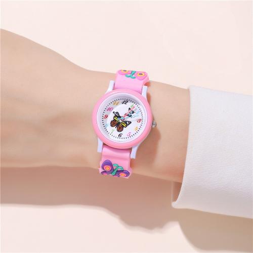 子供向けの腕時計ブレスレット, プラスチック, とともに 304ステンレススチール, メッキ, ファッションジュエリー & 子供のための, 無色, 売り手 パソコン