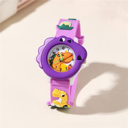 子供向けの腕時計ブレスレット, 合金, とともに プラスチック & ガラス & 304ステンレススチール, メッキ, ファッションジュエリー & 子供のための, 無色, 売り手 パソコン