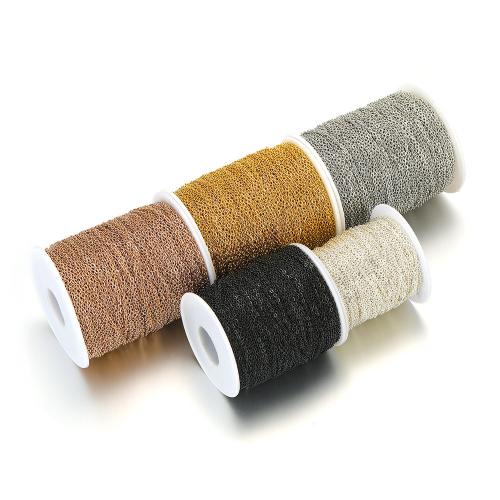 Chaîne ovale en acier inoxydable, Acier inoxydable 304, Placage de couleur d'or, DIY, plus de couleurs à choisir Vendu par sac[