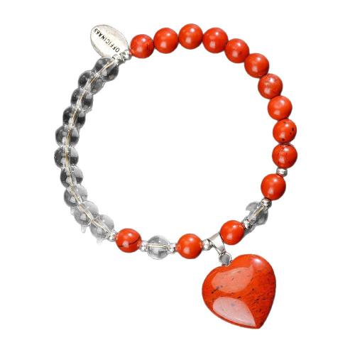 Edelstein Armbänder, Klarer Quarz, mit Tigerauge & Roter Jaspis, handgemacht, Modeschmuck & verschiedenen Materialien für die Wahl & unisex, verkauft von PC