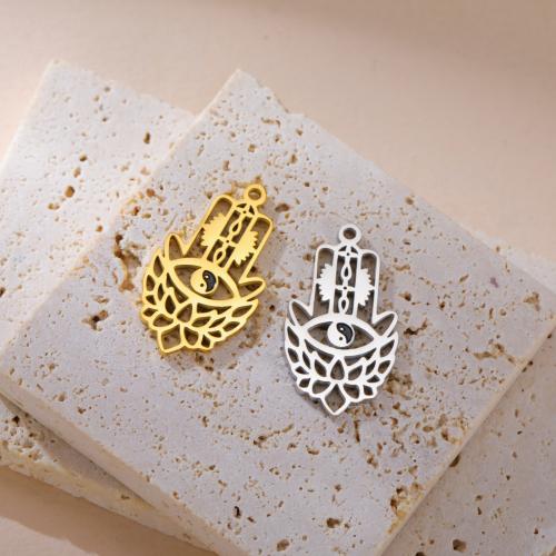 Stainless Steel Hollow Pendant, 304 Stainless Steel, Hand, plated, DIY & enamel 