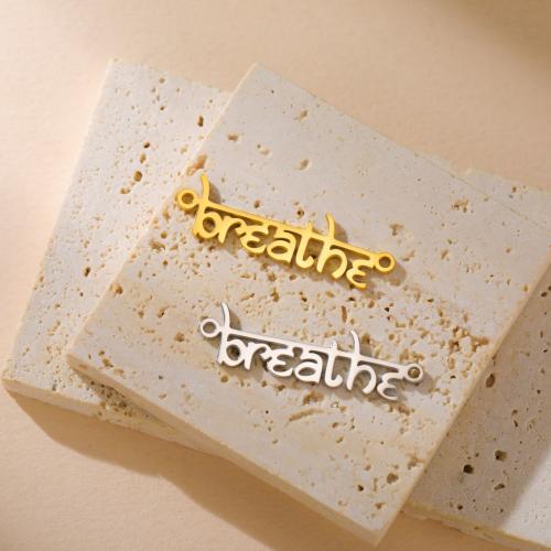 Connecteur de charme en acier inoxydable, Acier inoxydable 304, Lettre d’alphabet, Placage, DIY, plus de couleurs à choisir Vendu par sac