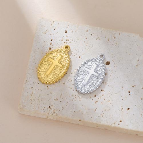 pendentifs En acier inoxydable de Croix , Acier inoxydable 304, Placage, DIY, plus de couleurs à choisir Vendu par sac