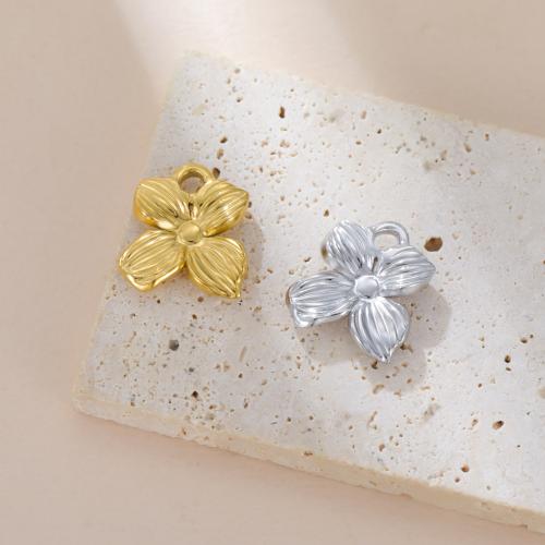 Stainless Steel Flower Pendant, 304 Stainless Steel, plated, DIY 