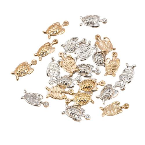 CCB plastique Pendentifs, plastique revêtu de cuivre, tortue, Placage, DIY, plus de couleurs à choisir Vendu par sac
