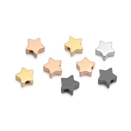 Stainless Steel Beads, 304 Stainless Steel, Star, plated, DIY 