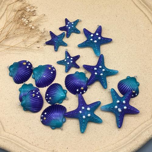 Pendentif Résine animaux, avec perle de plastique, Placage, DIY, plus de couleurs à choisir Vendu par sac