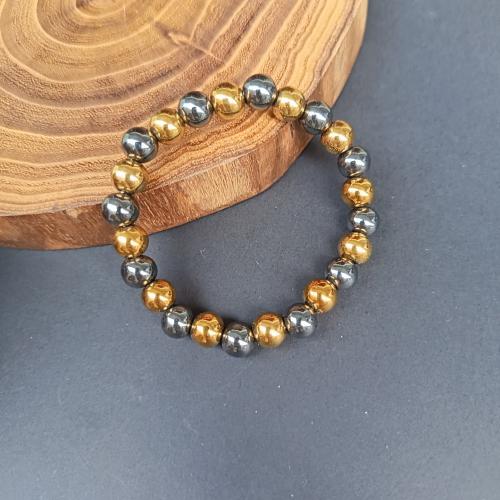 Non Magnetic Hematite Bracelet, gold color plated, fashion jewelry cm [