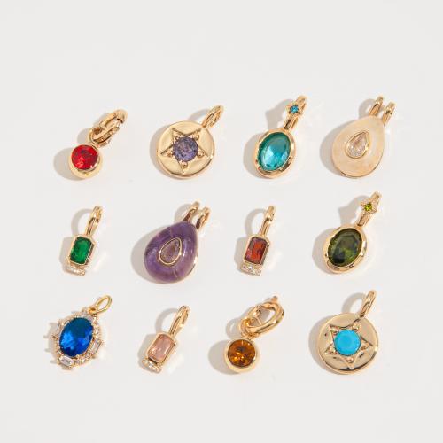Pendentifs en acier inoxydable strass, laiton, Placage de couleur d'or, DIY & avec strass, plus de couleurs à choisir Vendu par PC
