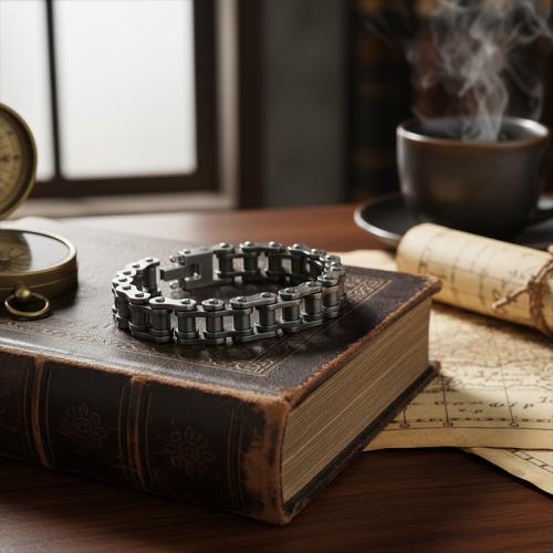 Stainless Steel Bike Chain Bracelet, 304 Stainless Steel, plated, fashion jewelry cm 