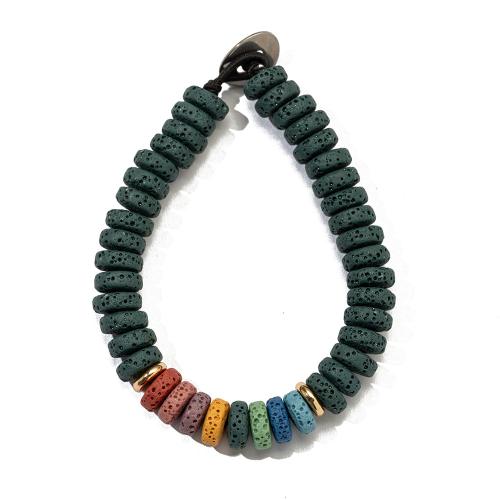 Lava Bead Bracelet, fashion jewelry, mixed colors 
