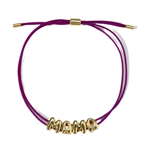 Mode Wachsschnur Armbänder, Zinklegierung, mit Wachsschnur, goldfarben plattiert, Modeschmuck, keine, 10PCs/Tasche, verkauft von Tasche[