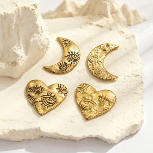 Stainless Steel Pendants, 304 Stainless Steel, plated, DIY, golden 