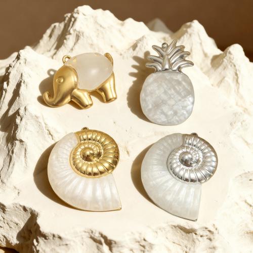 Pendentifs d'animaux en acier inoxydable , Acier inoxydable 304, avec résine, Placage, DIY, plus de couleurs à choisir Vendu par sac