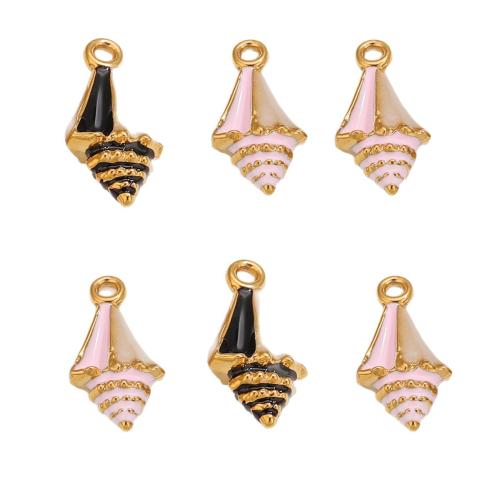 Emaille Edelstahl Anhänger, 304 Edelstahl, plattiert, DIY, gemischte Farben, 21x11mm, verkauft von PC