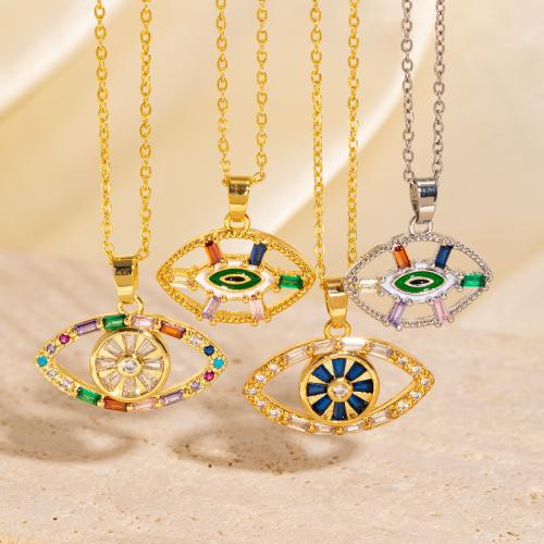 キュービックジルコンマイクロパヴェブラスネックレス, 銅, メッキ, 異なるスタイルを選択 & マイクロパヴェジルコニア & 女性用, 売り手 パソコン