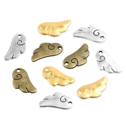 Aile en forme de pendentifs en alliage de Zinc, forme d'aile, Placage, DIY, plus de couleurs à choisir Vendu par sac