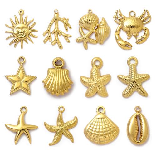 Stainless Steel Pendants, 304 Stainless Steel, gold color plated, DIY 