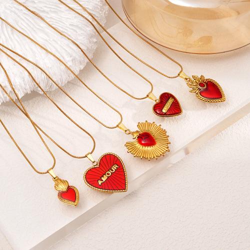 Handgemachte Messinghalskette, Messing, goldfarben plattiert, verschiedene Stile für Wahl & für Frau & Emaille, verkauft von PC