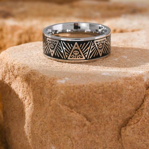 Bague en acier inoxydable, Acier inoxydable 304, Placage, bijoux de mode & normes différentes pour le choix & pour homme, couleur originale, Vendu par PC
