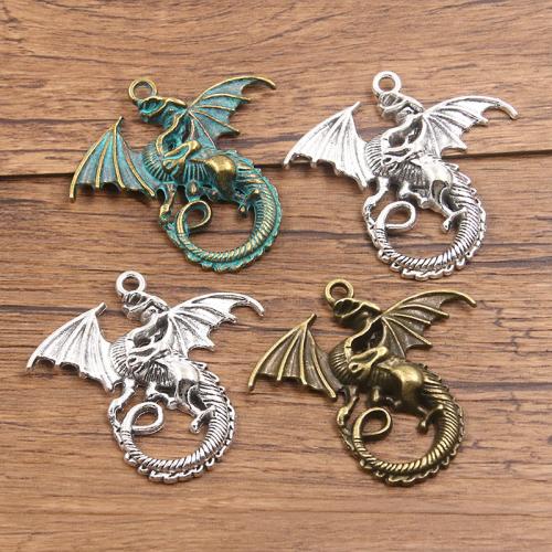 Bijoux pendentifs en Zinc alliage , alliage de zinc, dragon, Placage, DIY, plus de couleurs à choisir Vendu par sac