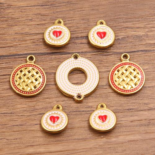 Enamel Stainless Steel Pendant, 304 Stainless Steel, plated, DIY 