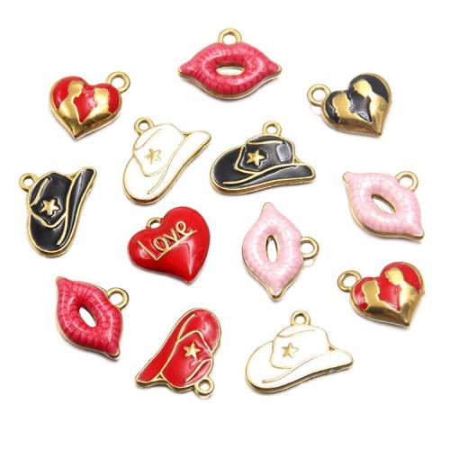 Enamel Stainless Steel Pendant, 304 Stainless Steel, plated, DIY 