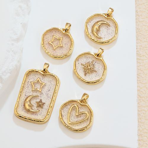 Emaille Messing Anhänger, plattiert, DIY, keine, verkauft von PC