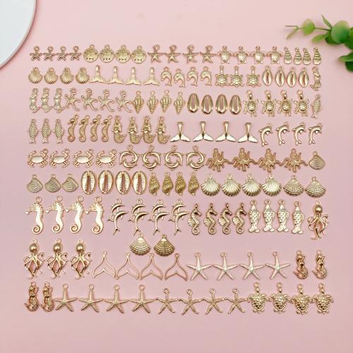 Zinc Alloy Animal Pendants, KC gold color plated, random style & mixed pattern & DIY, pendant length 10-30mm 