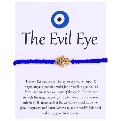 metal Pulsera, con cordón poliéster, chapado, unisexo & diferentes estilos para la opción & micro arcilla de zirconia cúbica, longitud:aproximado 5-10 Inch, Vendido por UD