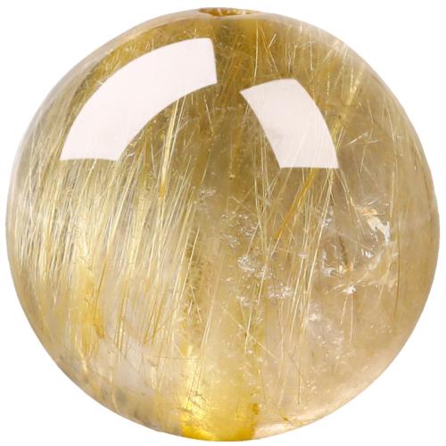Rutilated Quartz Beads, Round, polished, DIY 