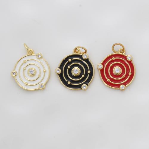 Emaille Messing Anhänger, plattiert, DIY, keine, 14.5x15x2mm, verkauft von PC