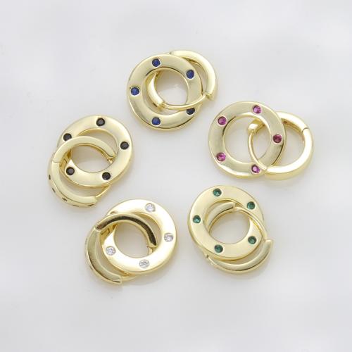 Boucles d'oreilles en laiton zircon cubique pavent, Placage, DIY & pavé de micro zircon, plus de couleurs à choisir Vendu par paire