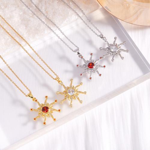 キュービックジルコンマイクロパヴェブラスネックレス, 銅, メッキ, ファッションジュエリー & マイクロパヴェジルコニア & 女性用, 無色, 売り手 パソコン