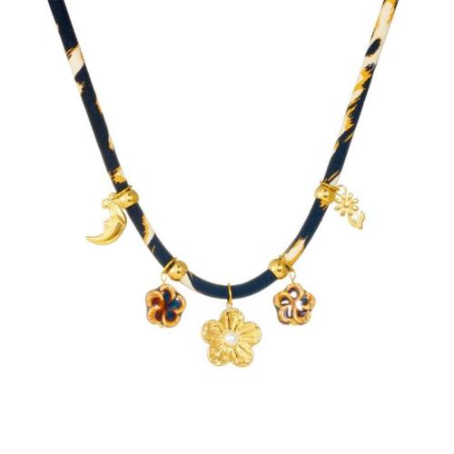 ステンレス鋼のジュエリーネックレス, 304ステンレススチール, とともに コットン & プラスチック製パール & アクリル, ゴールドメッキ, ファッションジュエリー & 女性用, 売り手 パソコン