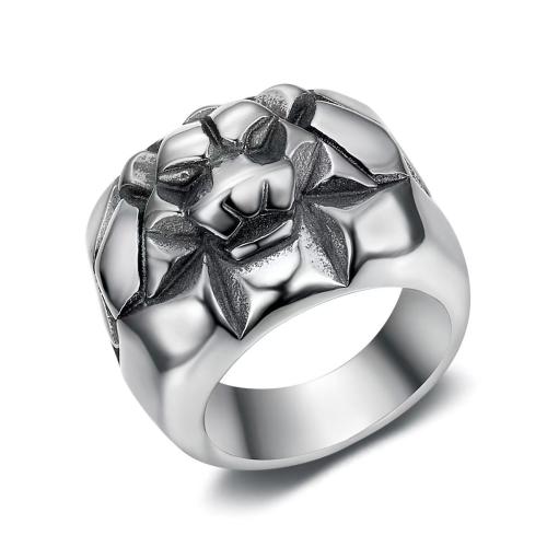 Bague en acier inoxydable, Acier inoxydable 304, poli, bijoux de mode & normes différentes pour le choix & pour homme, couleur originale, Vendu par PC